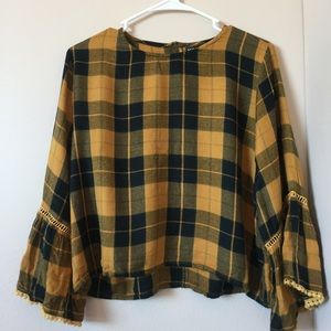 Yellow plaid shirt